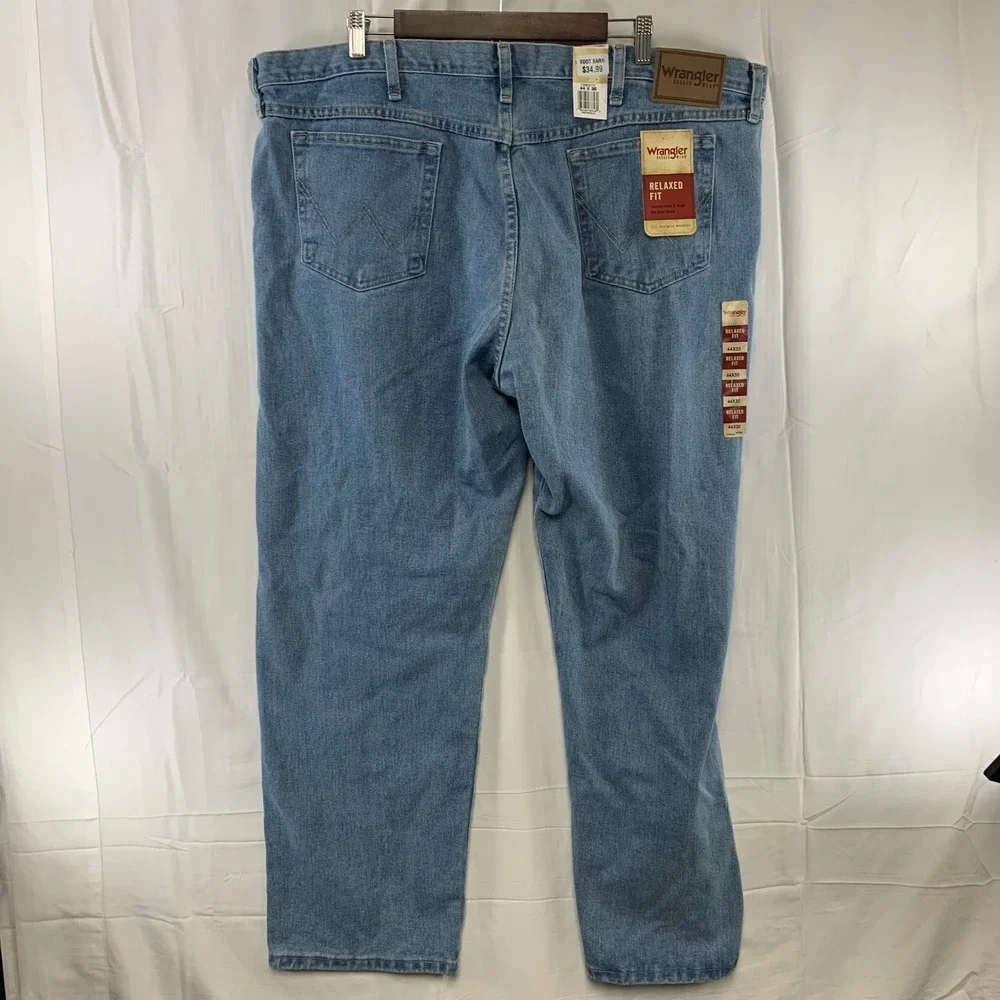 Wrangler Rugged Wear Jeans Mens‎ 44x30 Blue Relaxed Fit NWT